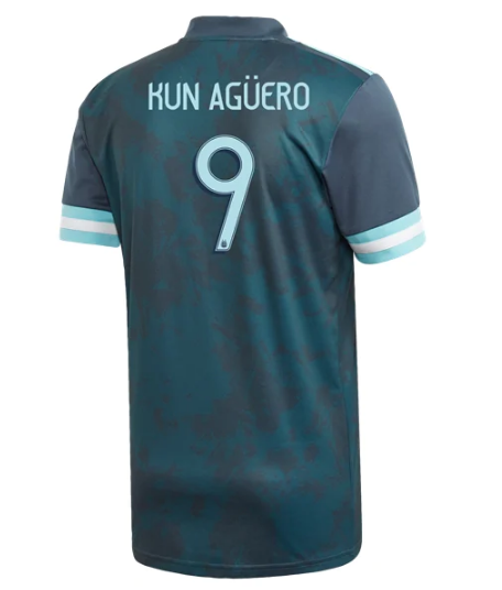 2020 Argentina Away Kit Soccer Jersey Sergio Kun Aguero 9